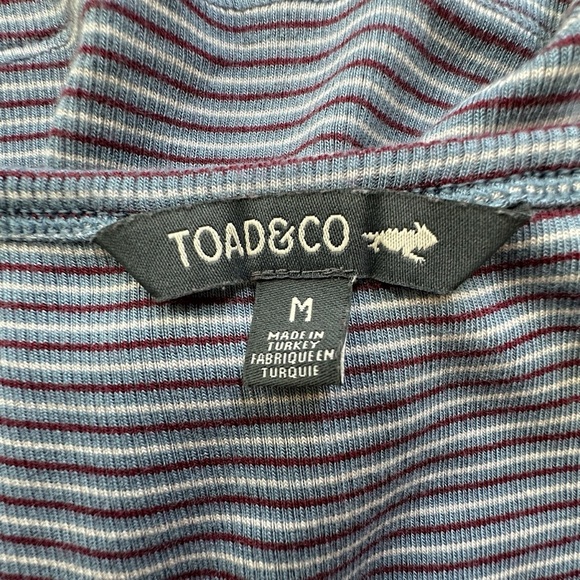 TOAD & CO | NWOT DAISY RIB STRIPED HENLEY DRESS POCKETS MICRO MODAL | MEDIUM - Picture 10 of 12
